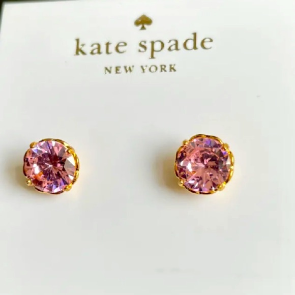 New Kate Spade Crystal Stud pink Earrings - Picture 8 of 13